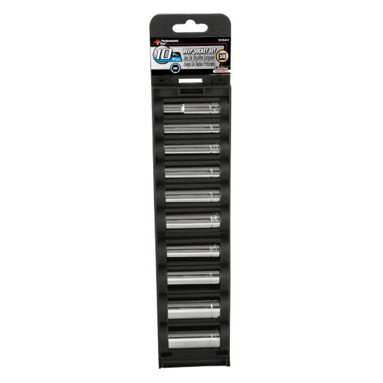 Wilmar W38402 Performance Tool 3/8 In. Drive 10 pc. Deep Well Metric Socket Set