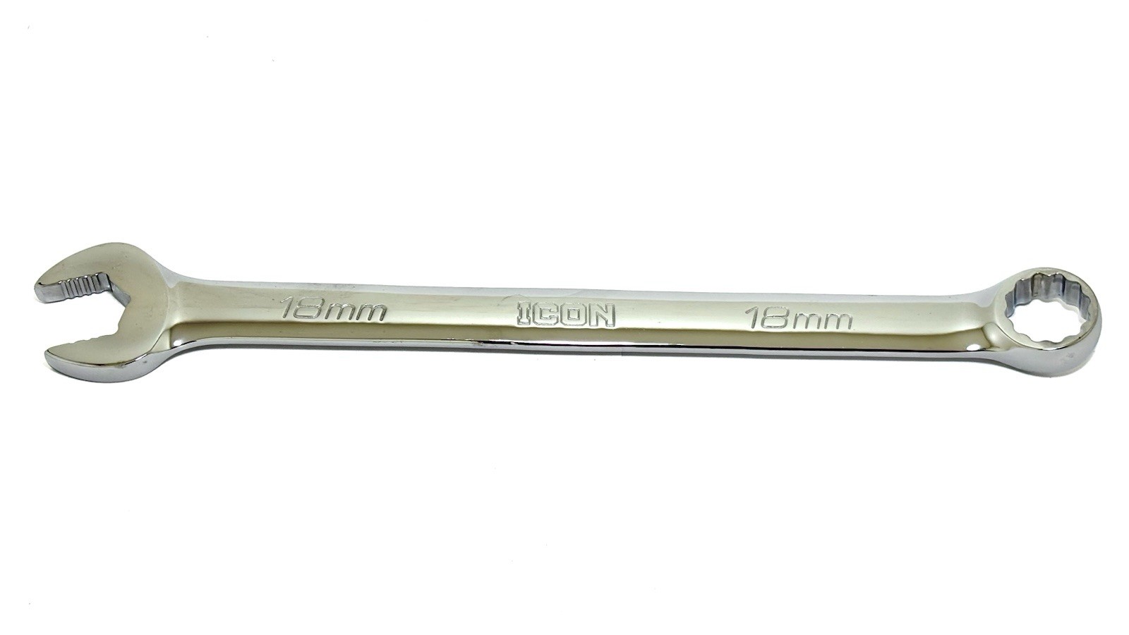 NEW ICON 18MM COMBINATION WRENCH ANTI SLIP 12 POINT METRIC POLISHED WCAM18