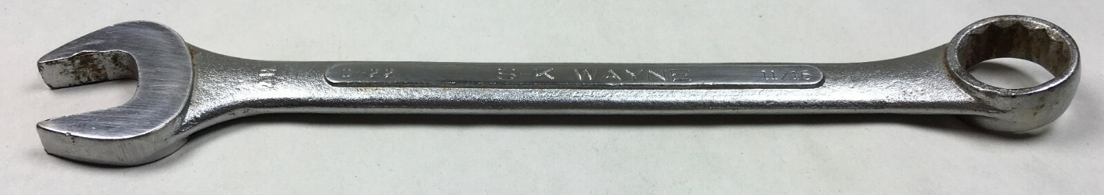 S-K Wayne Tools C-22- 11/16″ Combination Wrench 12-Point Forged Alloy USA S-K sk