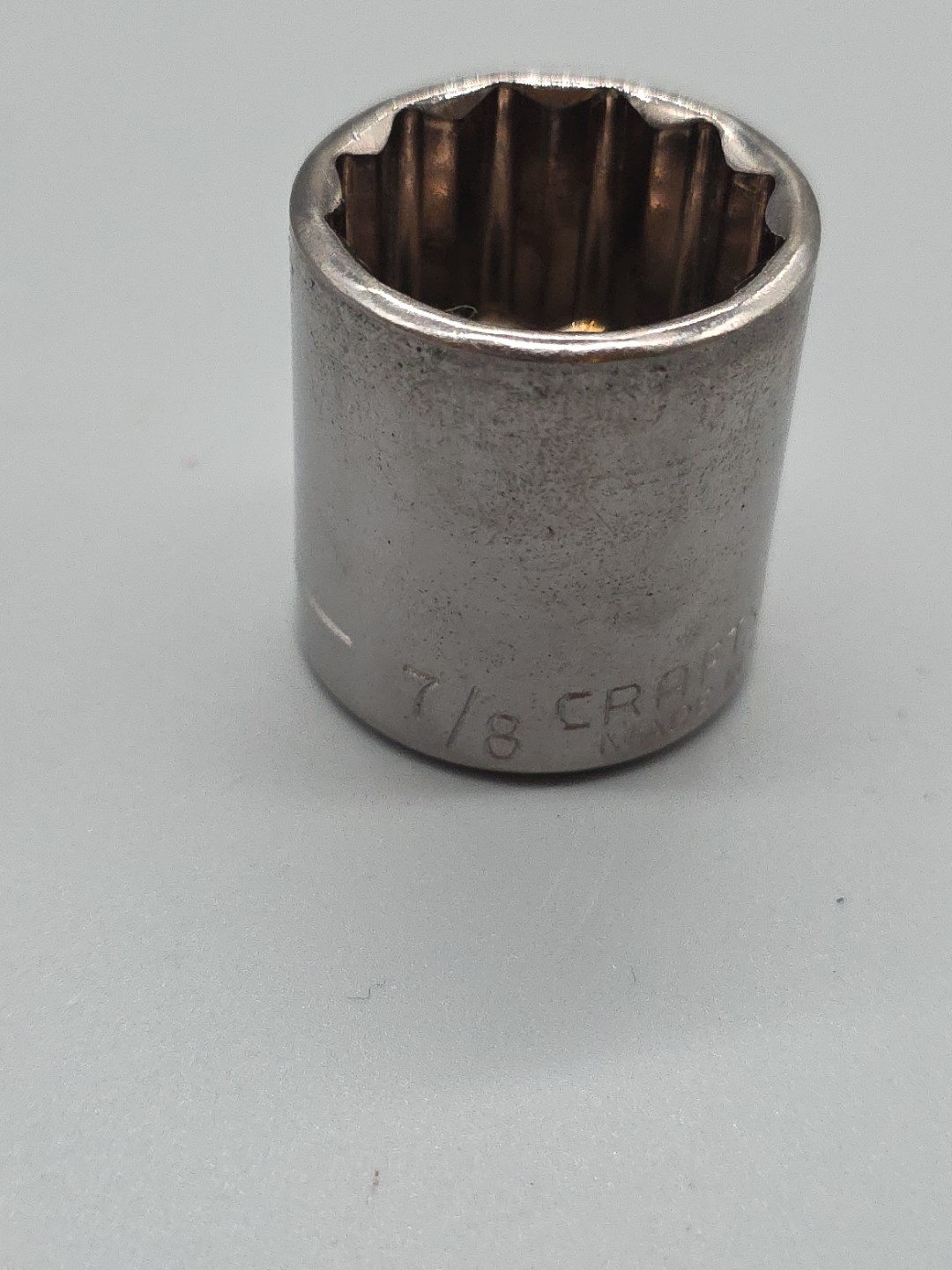 Craftsman Tools 7/8″ 3/8 Drive 12 Point Shallow Socket G2 44339 USA