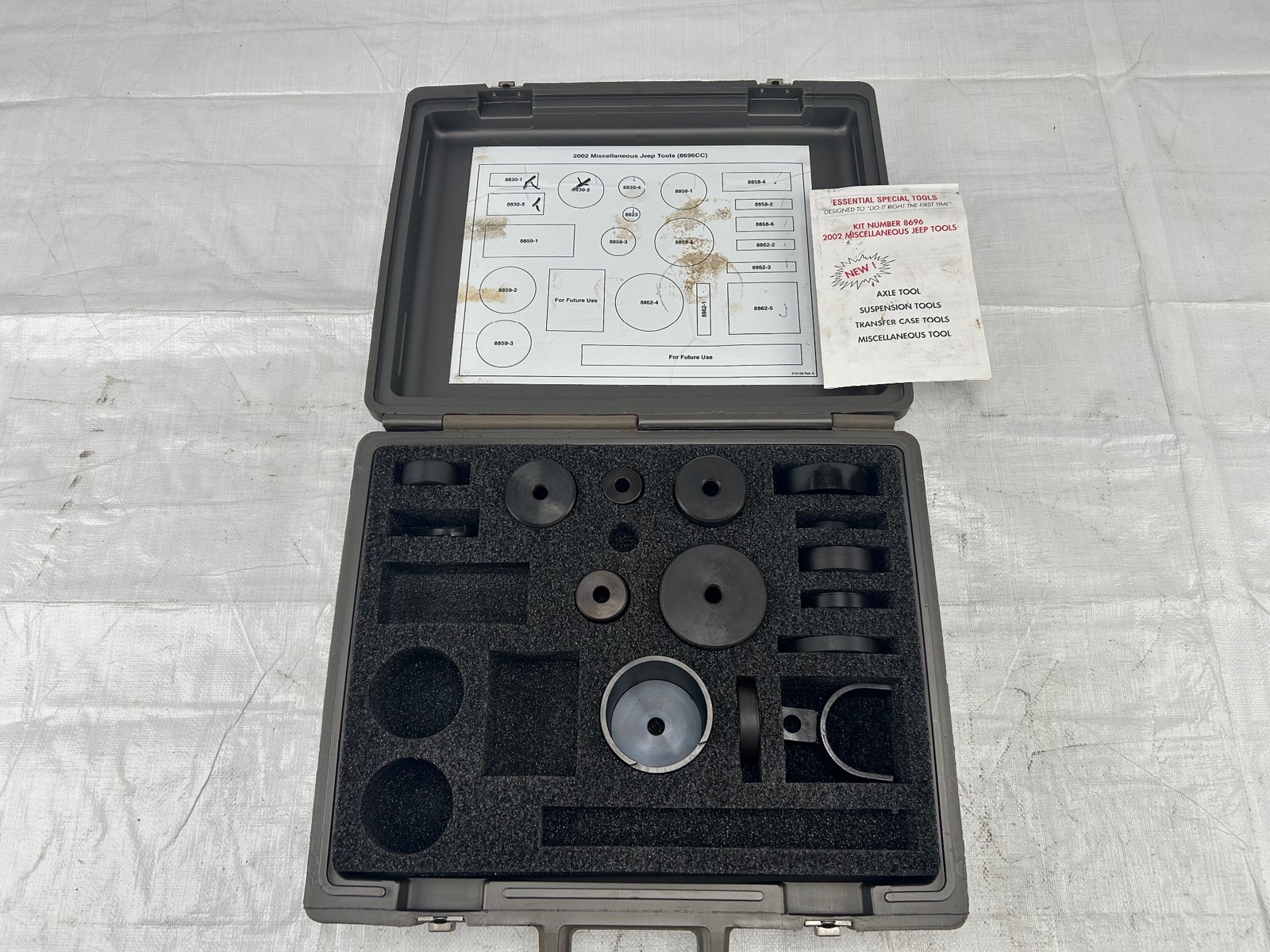 Miller 8696CC Front & Rear Axles/Suspension Specialty Tool Set Jeep 8858