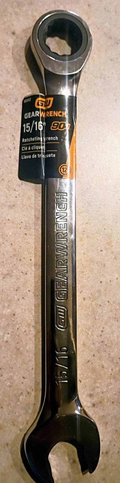 Gearwrench 90-Tooth 12 Point Ratcheting Combination Wrench Sizes