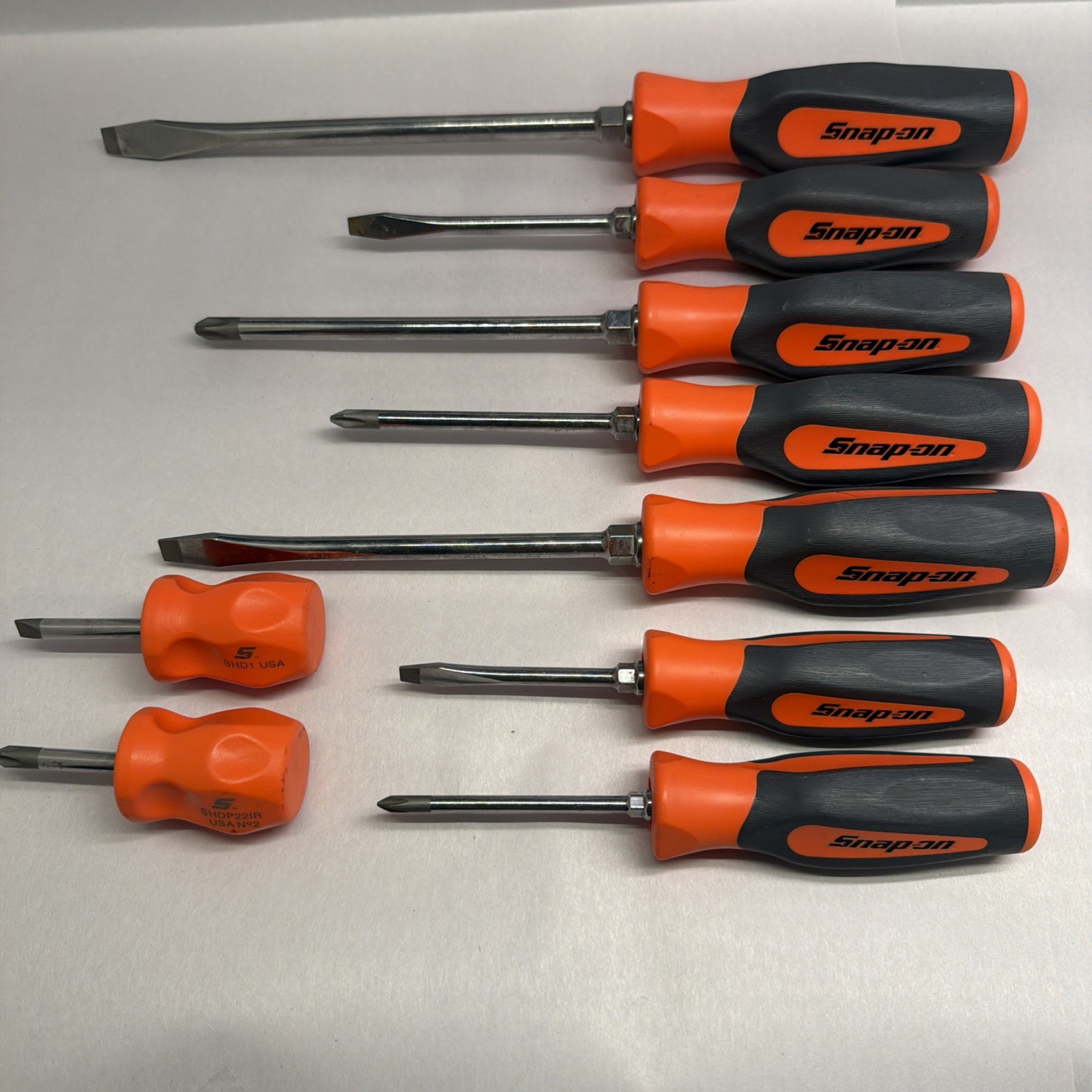 Snap On 9 Piece Screwdriver Set Red Soft Grip