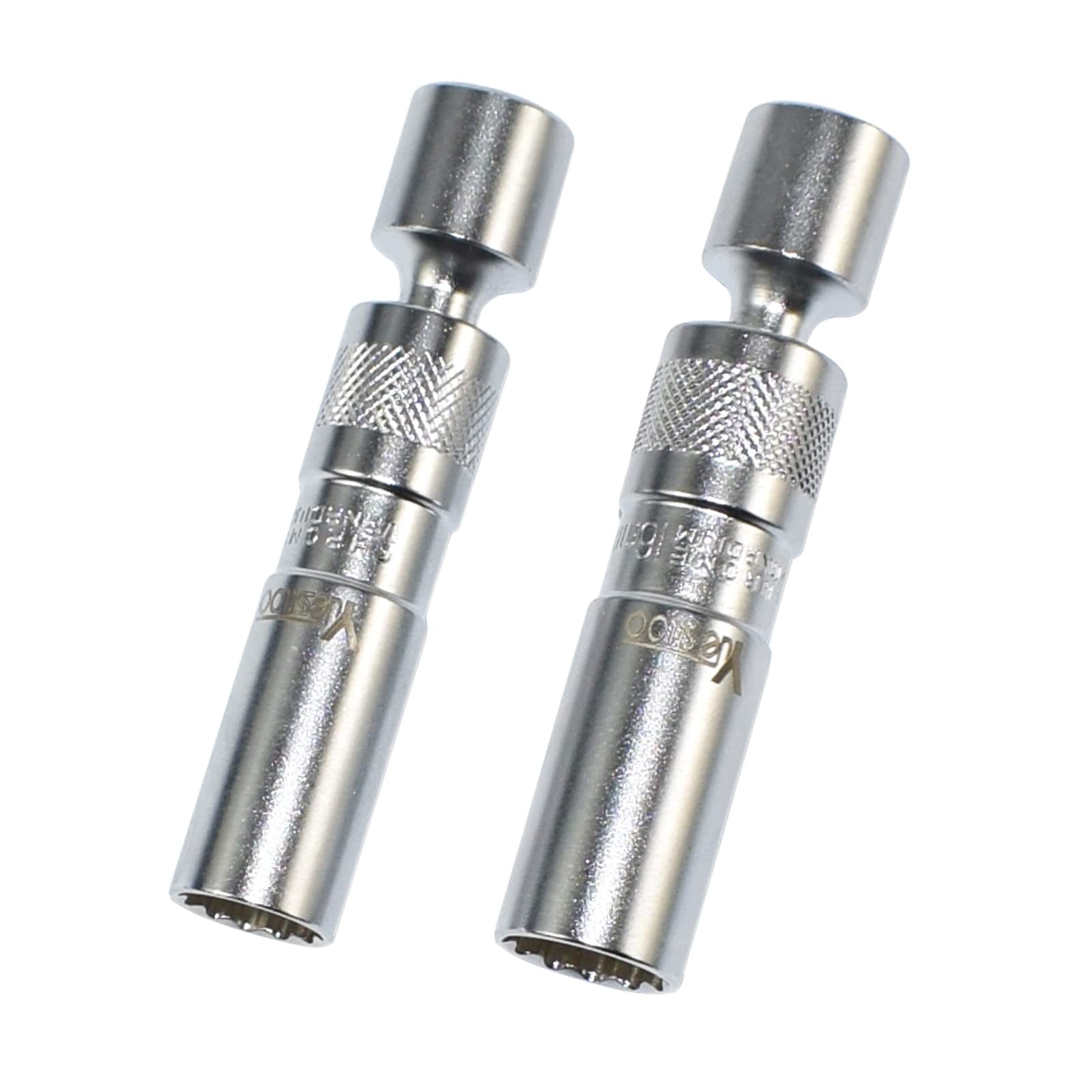 Yuesstloo 14mm & 16mm Magnetic Swivel Spark Plug Socket, 2 Pcs Thin One Size