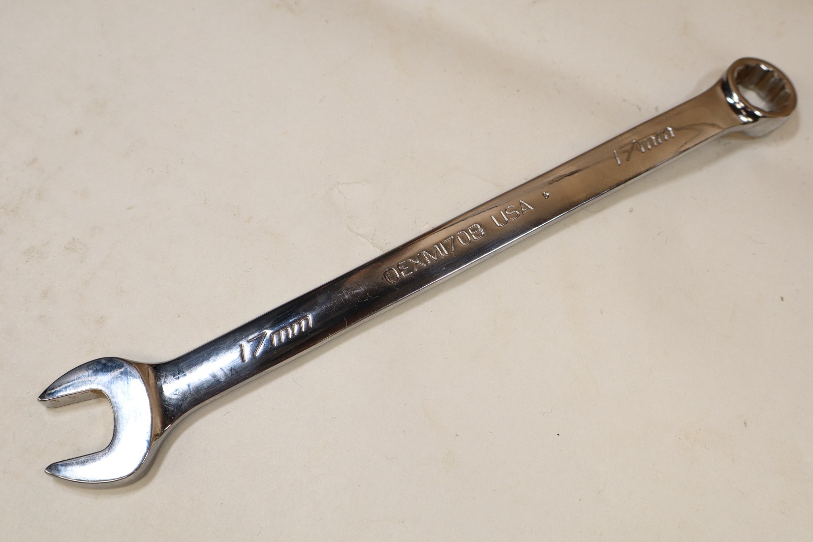 Snap-On 17 mm 12-Point Metric Flank Drive Combination Wrench USA OEXM170B