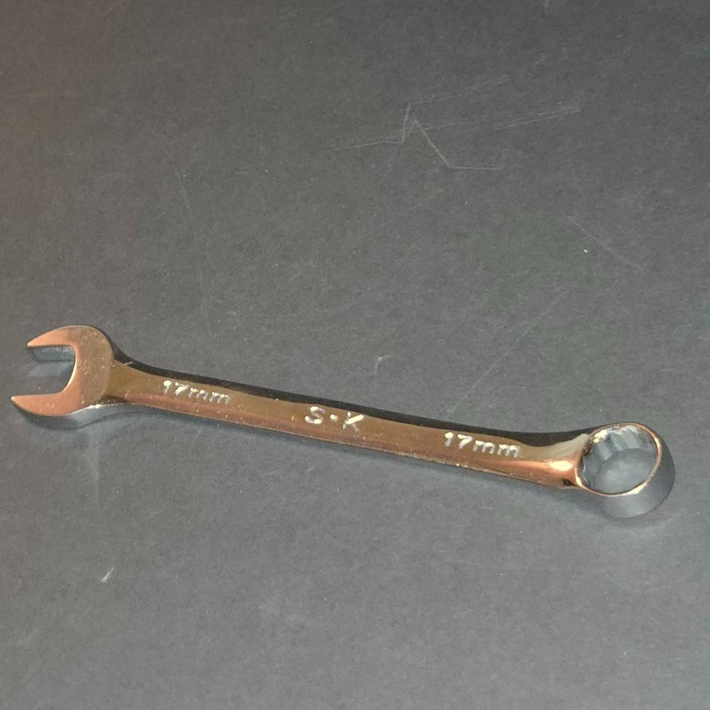 QUALITY S-K SK #88317 17MM METRIC COMBINATION POLISHED 12 POINT WRENCH