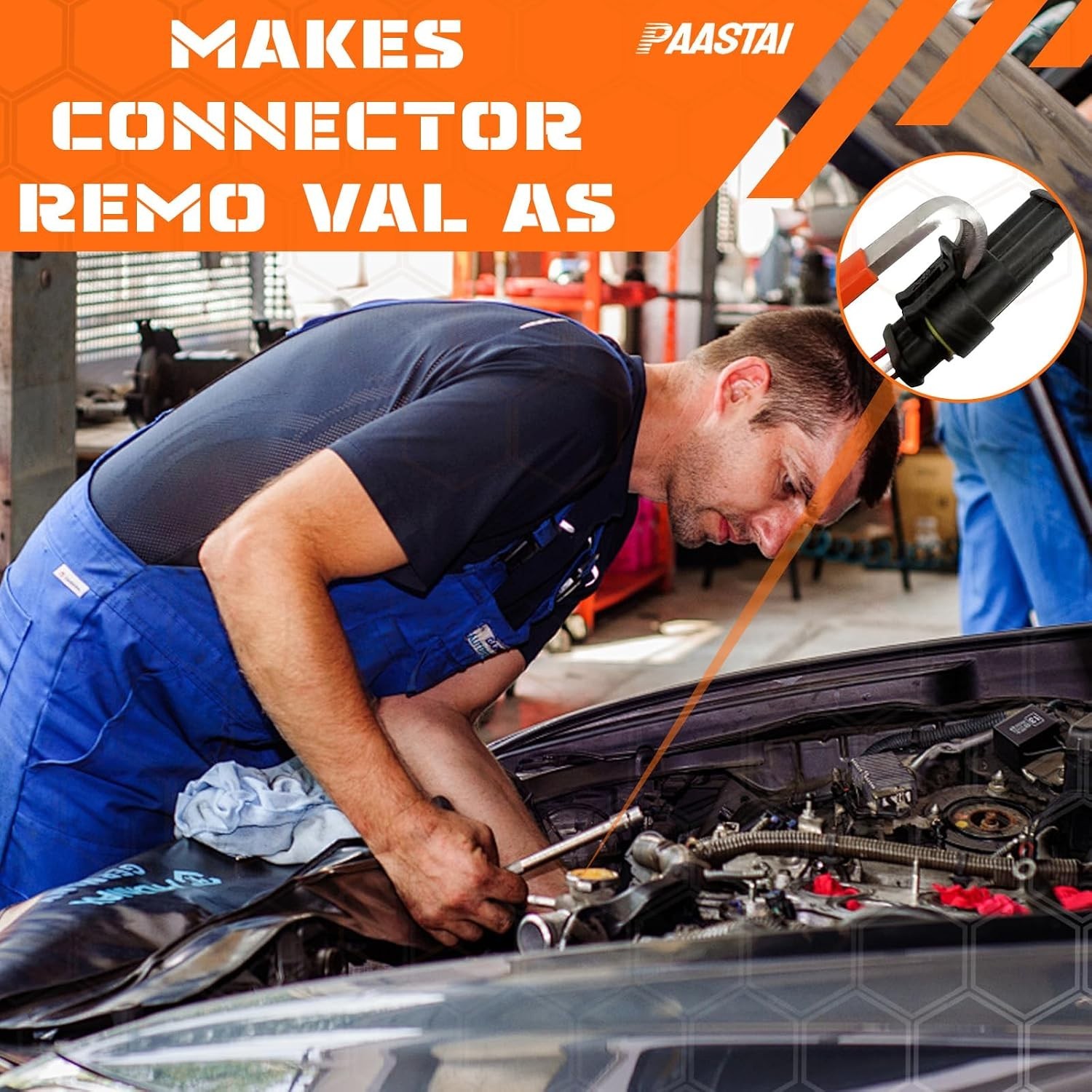 Ergonomic Electrical Connector Separator Tool for Cars & Trucks – 7.5in, Orange