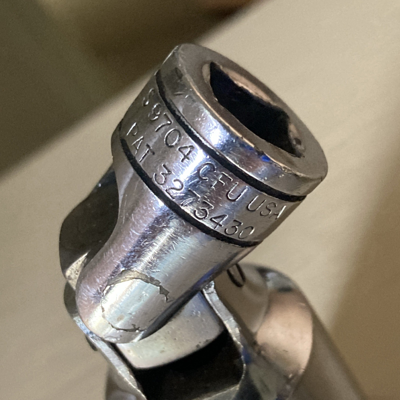 TWO Snap On Swivel Tools Both 13/16 S9704 CFU Made In USA (initials engraved)