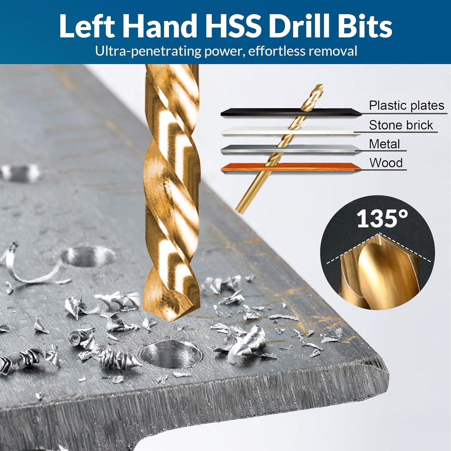 Screw & Bolt Extractor Set and Left Hand Drill Bit Kit,54 PCS Easy 54-piece