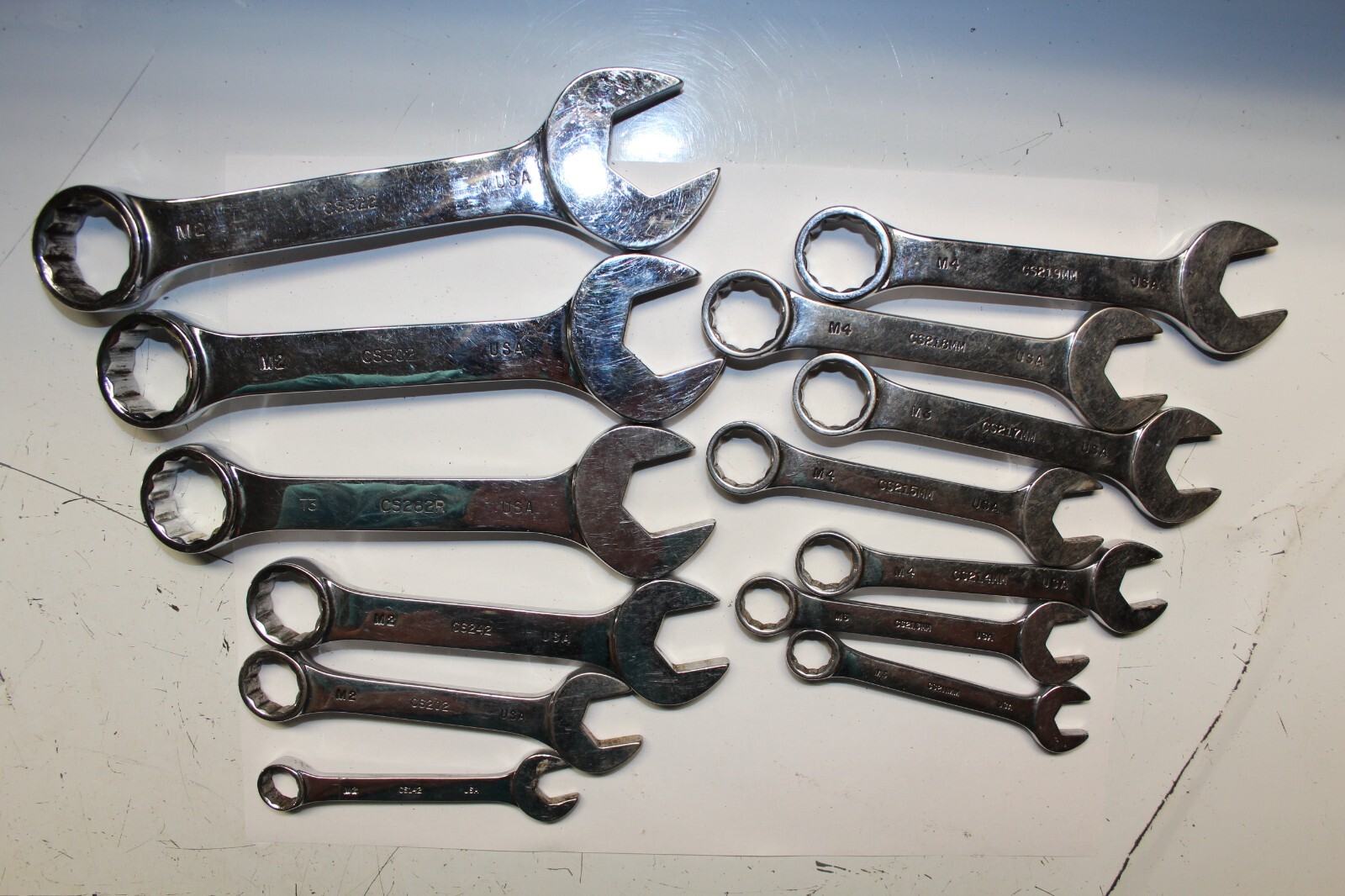 MAC TOOLS SAE & METRIC Stubby Combination Wrench LOT 13pcs USA