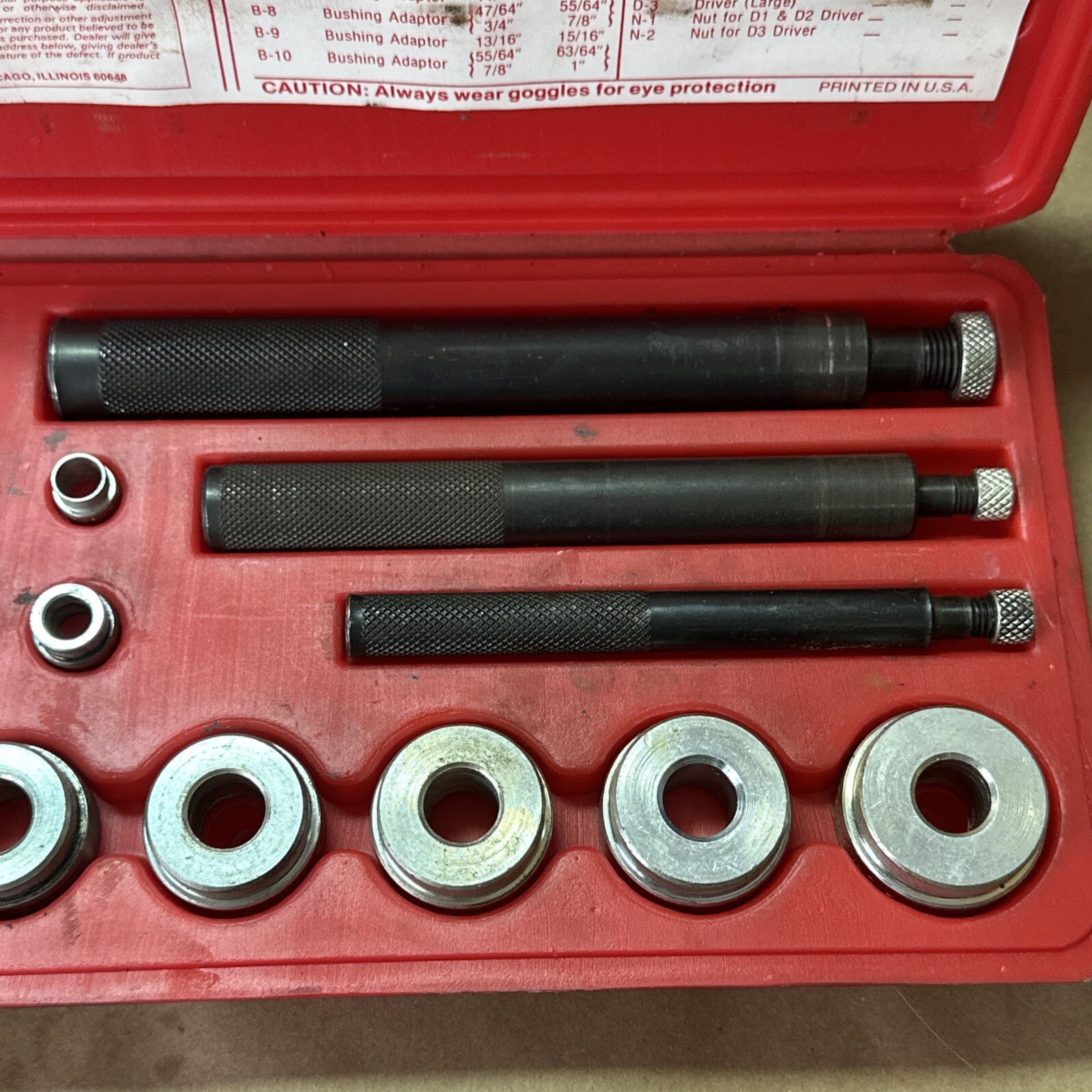 PREOWNED- Dayton 20 Piece Bushing Removing & Inserting Set No. 4X083A + WARRANTY