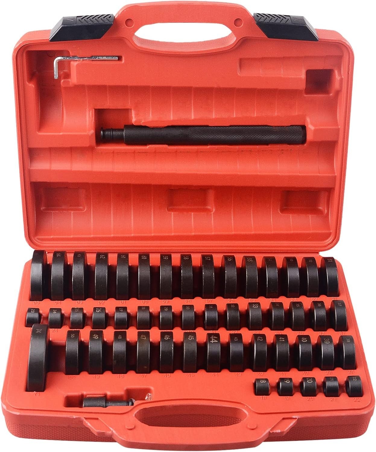 Custom Bearing Driver Kit with 50 Interchangeable Discs for Seal Replacement