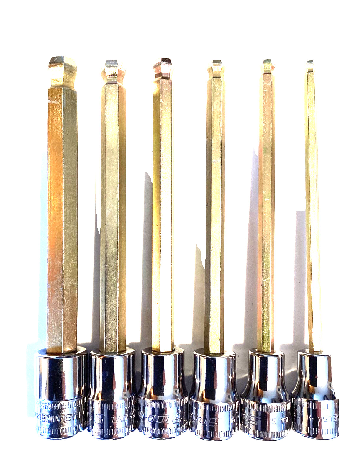 Snap On NEW 6 Piece 3/8”Dr Metric Long Ball Hex Bit Socket Set 206EFABLM SEALED