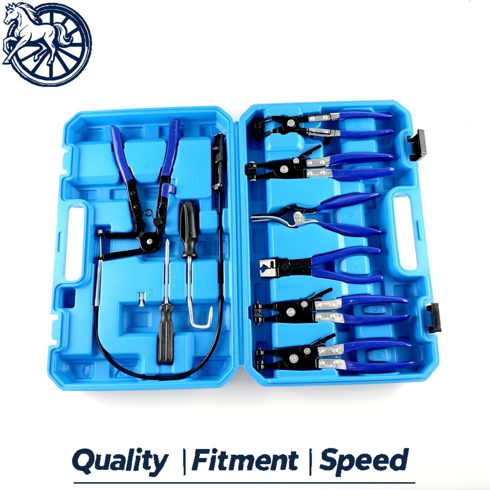 10Pc Hose Clamp Clip Remover Pliers Wire Long Reach Kit Fuel Oil Water Hose Tool