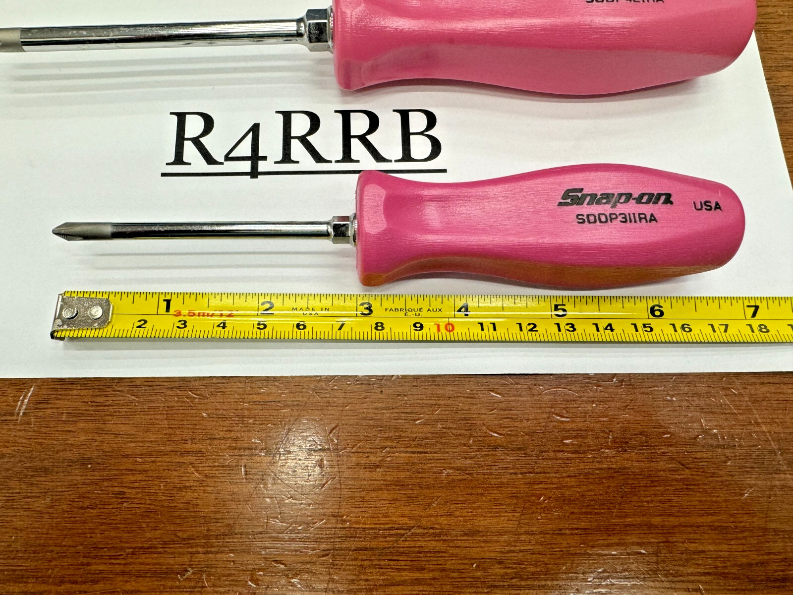 Snap-on Tools USA NEW 3pc PEARL PINK GRIP PHILLIPS P1 P2 P3 Screwdriver Lot Set