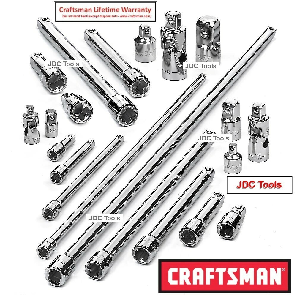 CRAFTSMAN 21 pc Adapter Universal Extension Accessory Set with 14″ & 20″ 13