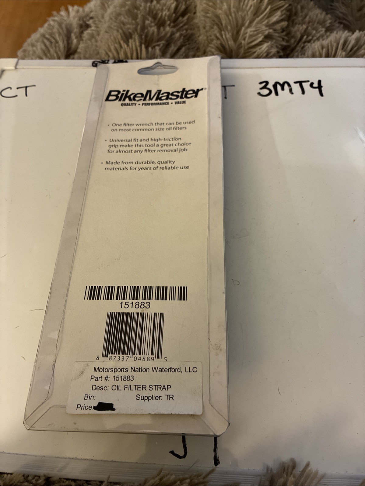 (1) BikeMaster 1/2 Inch Oil Filter Strap Wrench – Adjustable, Non-Slip Nos Oem