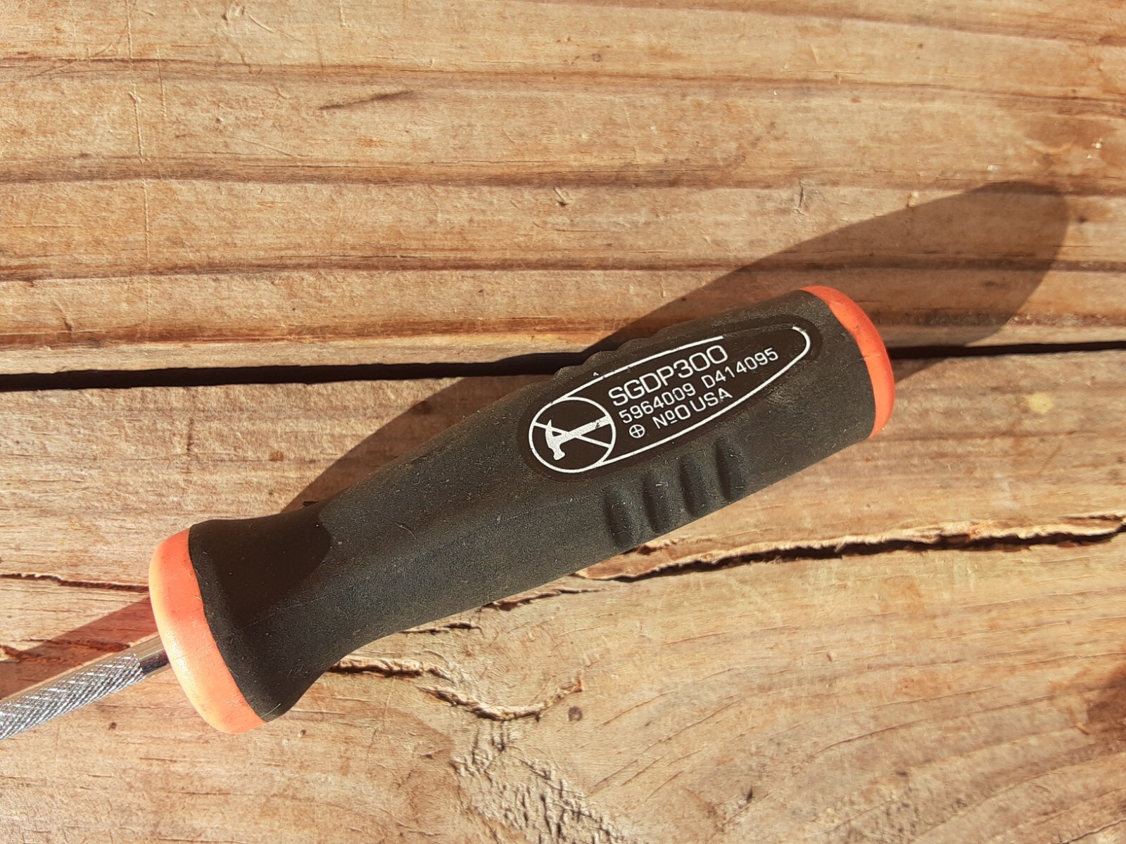 SNAP ON SGDP300 BLACK ORANGE SOFT GRIP HANDLE #0 PHILLIPS MINI SCREWDRIVER SGDP