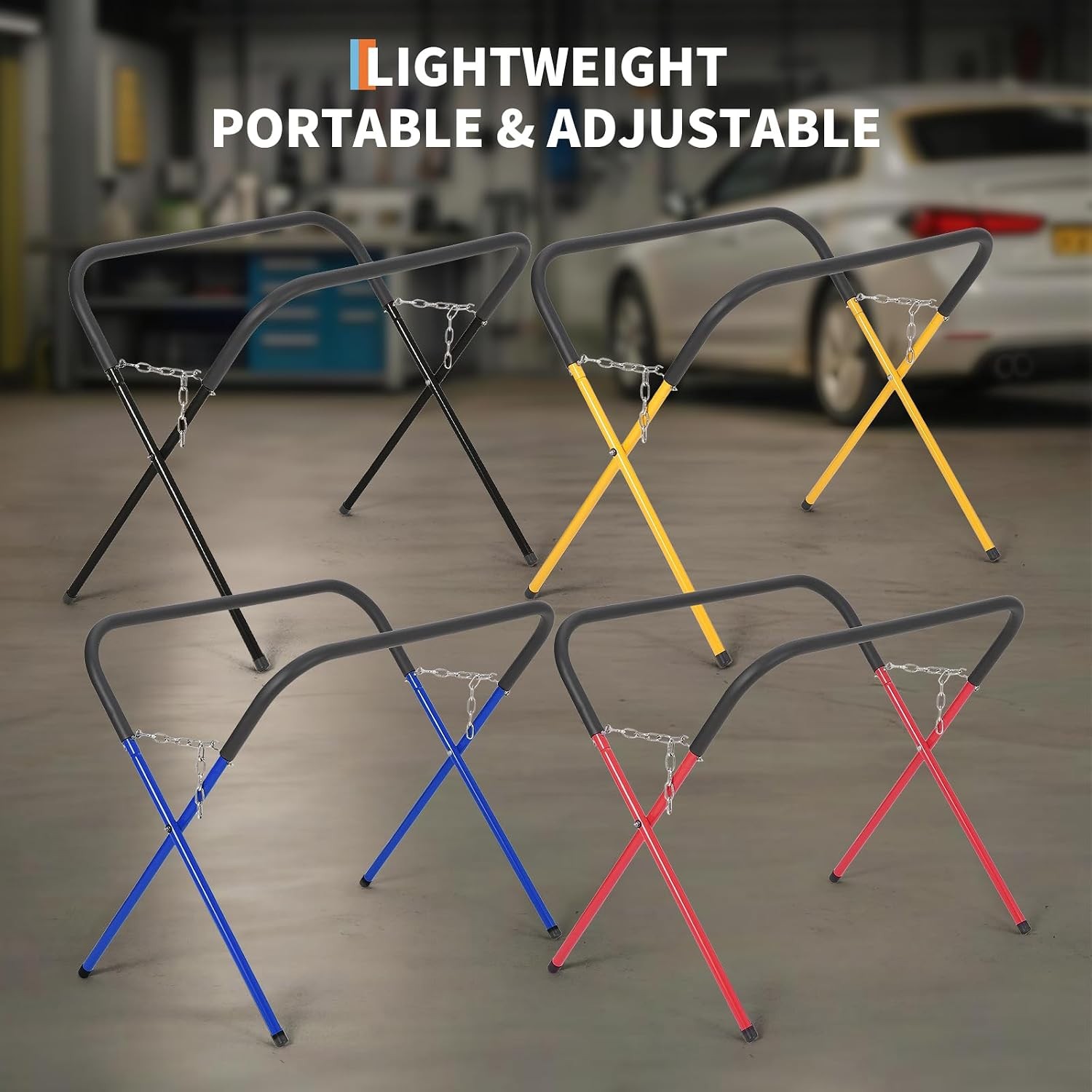 1/2/3/4 Pack Portable Work Stand 500 LBS Automotive Bumpers Fender Repair Stands