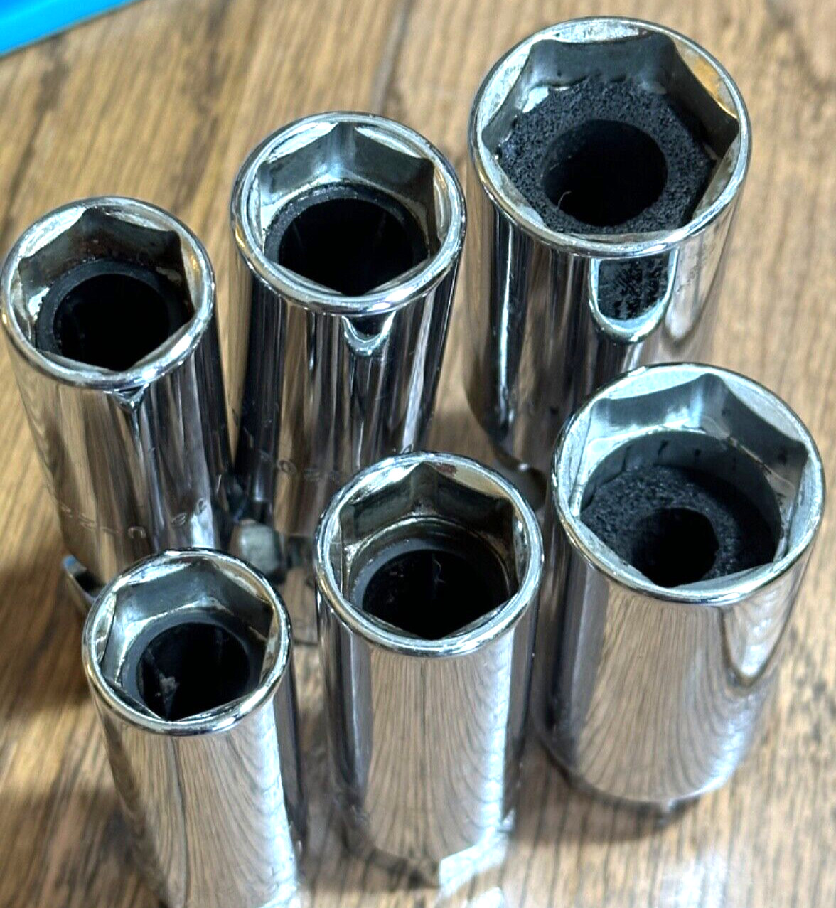 🇺🇸 Cornwell Tools DEEP Spark Plug Swivel Universal Socket Set Lot Tray Wobble