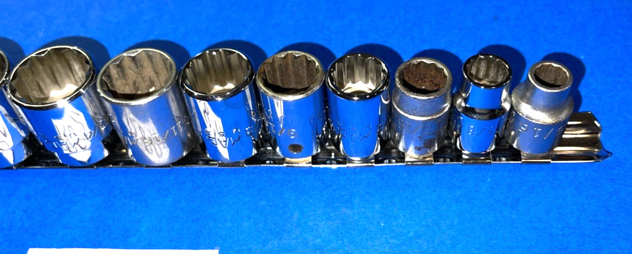 MAC TOOLS 11 PIECE 3/8 DRIVE SAE. SHORT CHROME SOCKET SET 12 POINT 5/16 – 15/16