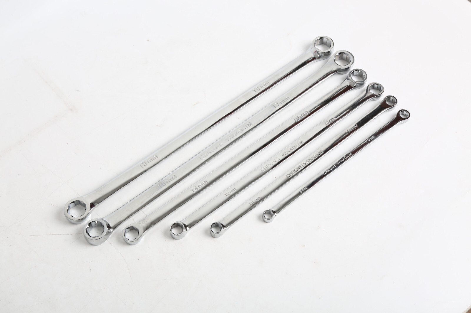 6 Pc 45-Degree Metric Bolt Extractor Wrench Set Offset Box End Wrenches 8 -19 mm