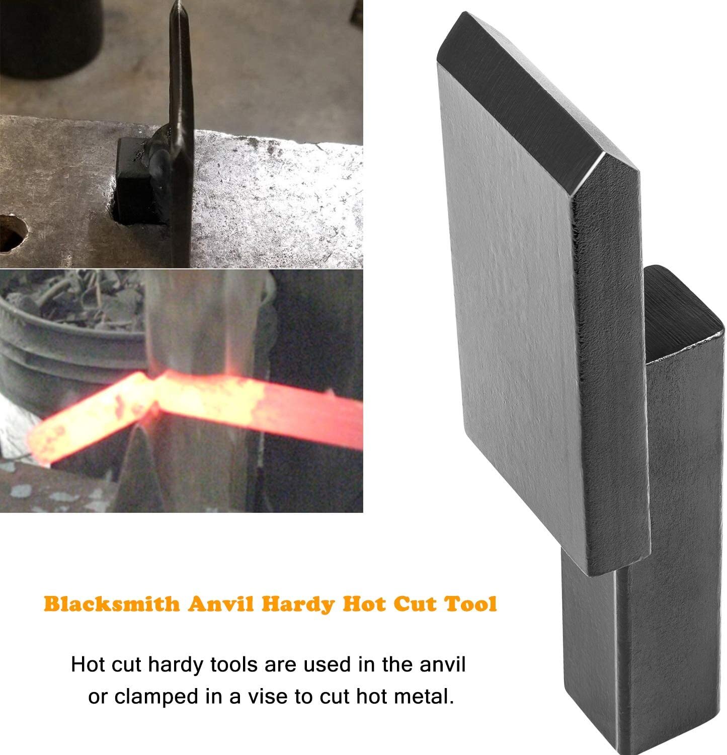 4* 1 Inch Blacksmith Anvil Hardy Tool Set Creasing Stake Hot Cut Bottom Fuller