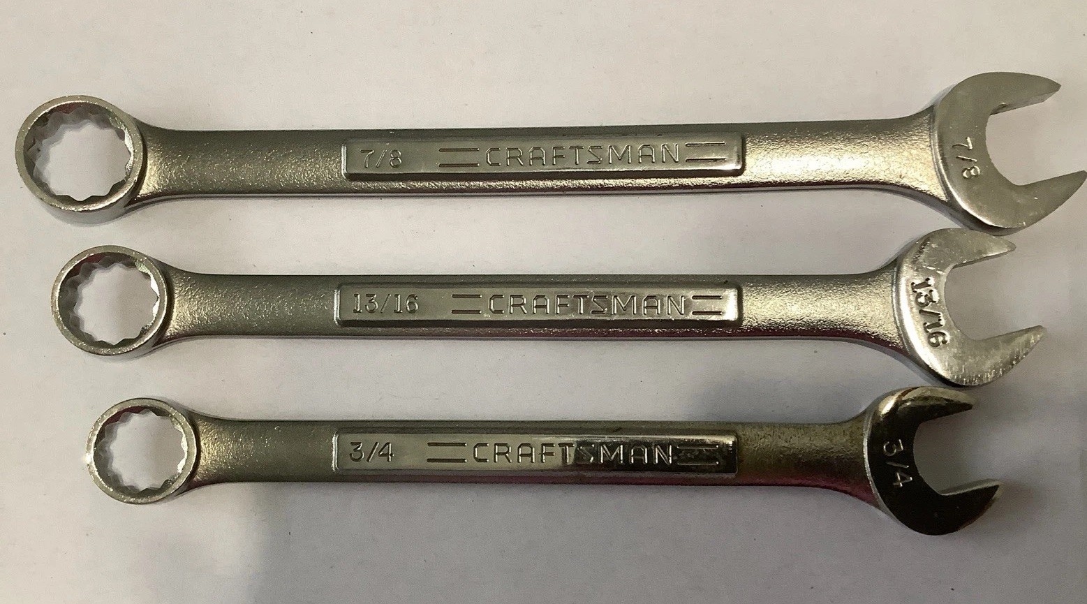 Craftsman 10pc SAE 5/16-7/8 Combination Wrench Set VA Series 12pt USA