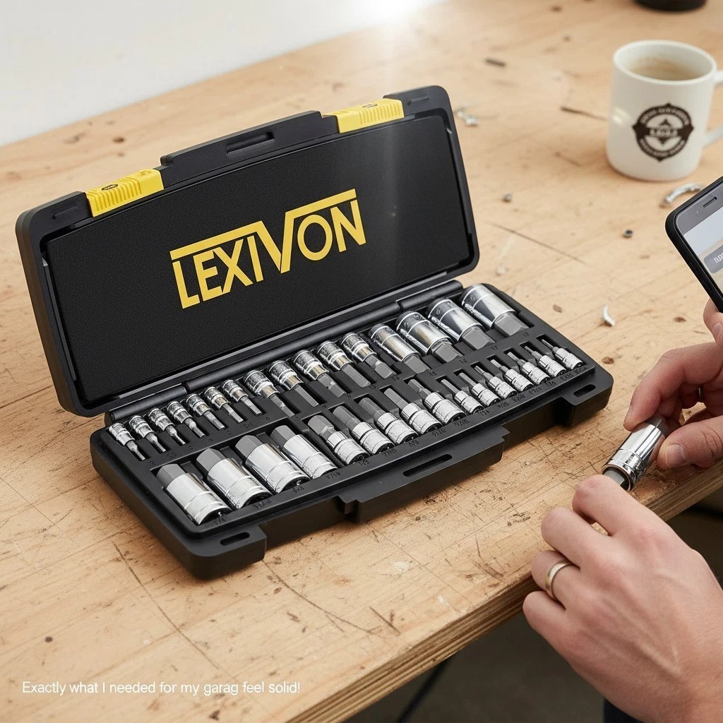 Complete Hex Bit Socket Set – 32 Pieces with Chrome Plated Finish & Easy Storage