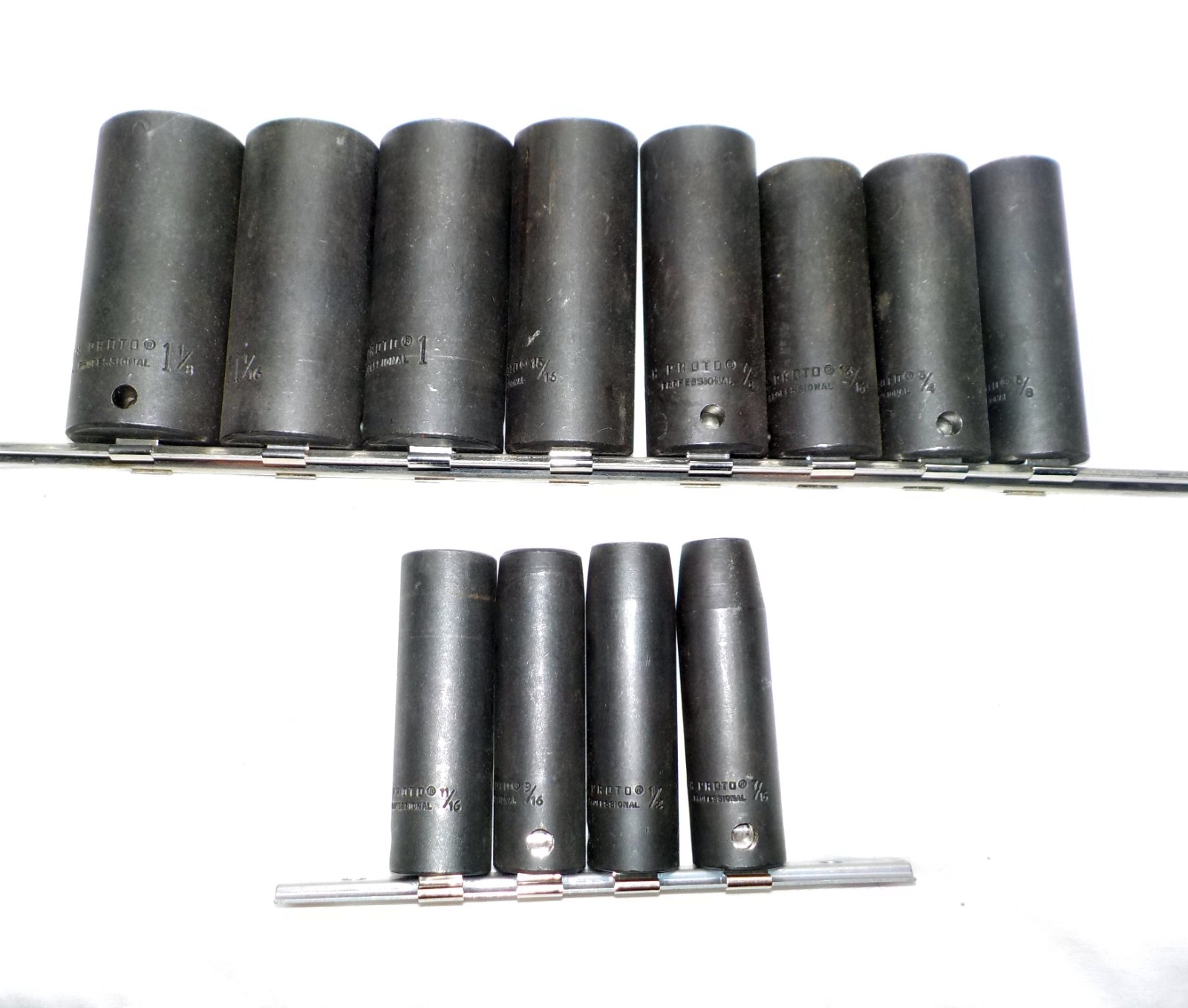 12 Proto Professional Deep Impact Socket Set SAE 1/2″ Drive 6 Point 7/16-1 1/8