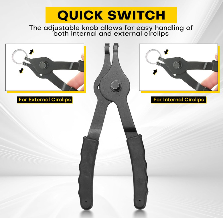 11PCS Snap Ring Plier Set | Internal & External Circlip Removal Tools with Ben..