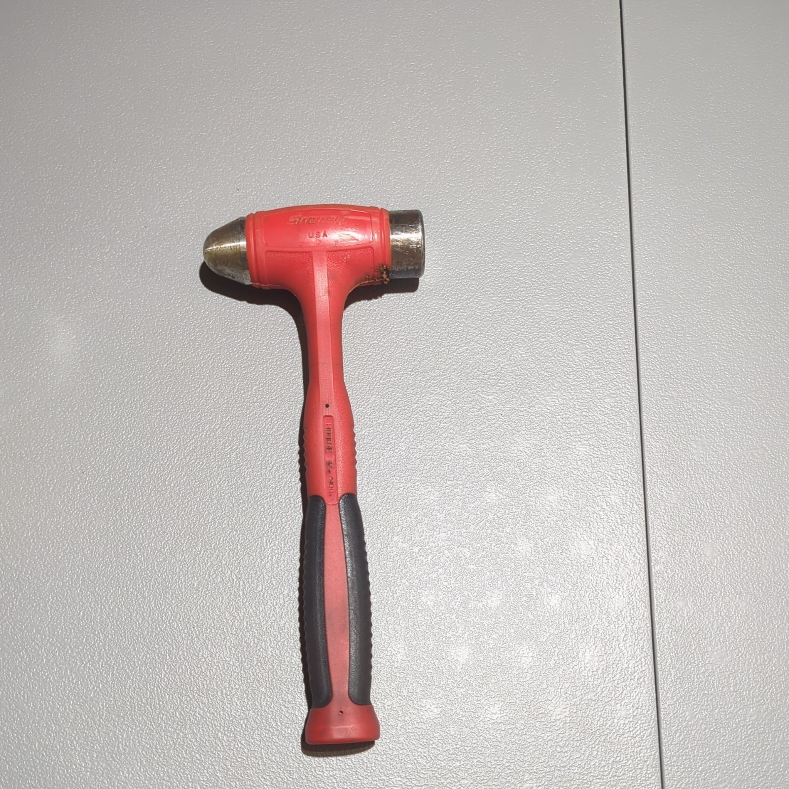 Snap On Tools 32 Ounce RED Soft Grip Dead Blow Ball Peen Hammer HBBD32