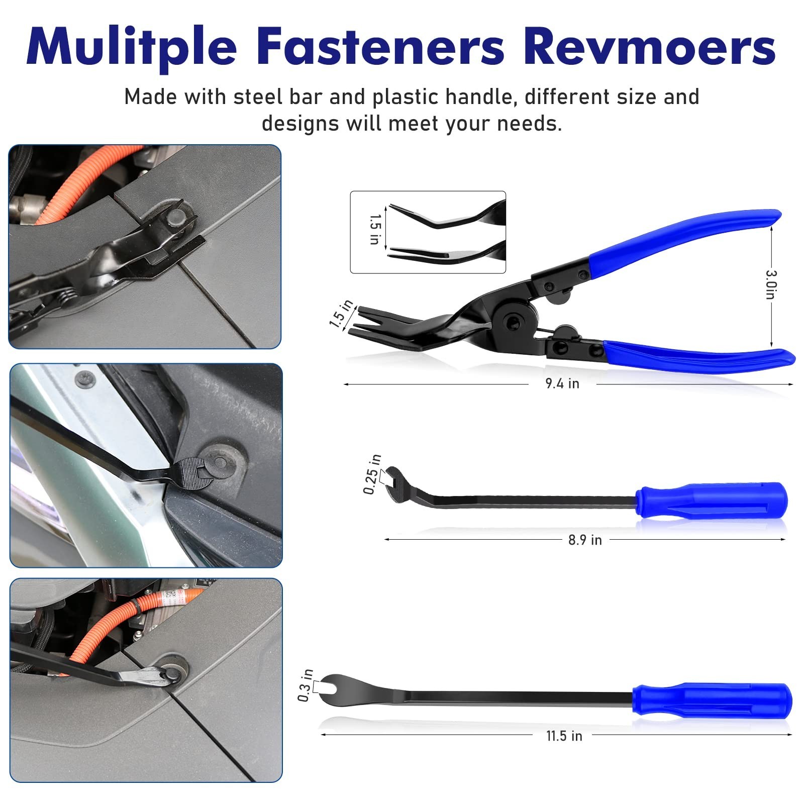 352pcs Trim Removal Tool Kit – Pry, Door Panel & Clip Tools with Body Clips Set