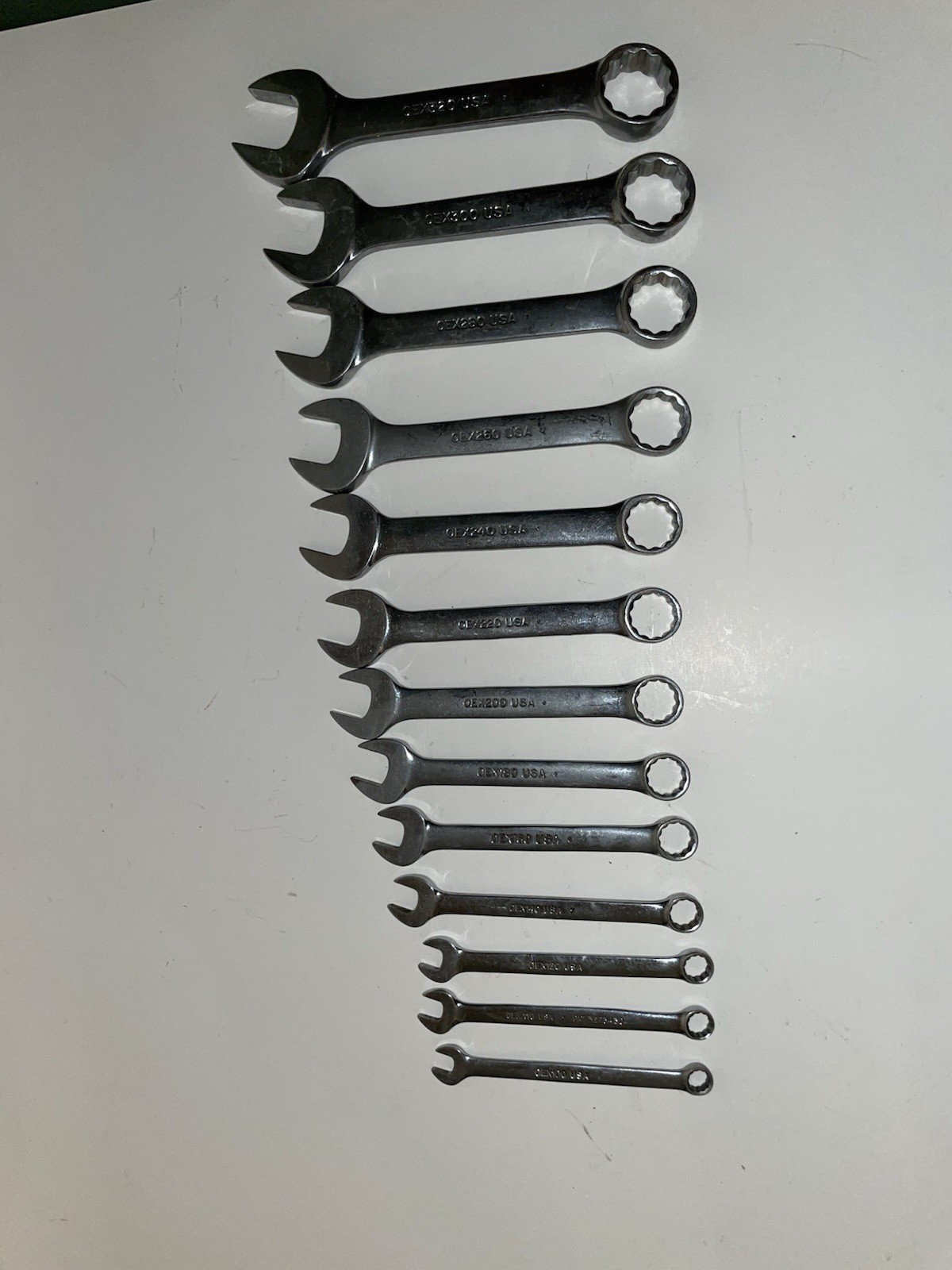 Snap On Wrench Set 12 Pt Flank Drive Combo Short OEX 100 – 320 SAE 5/16 to 1