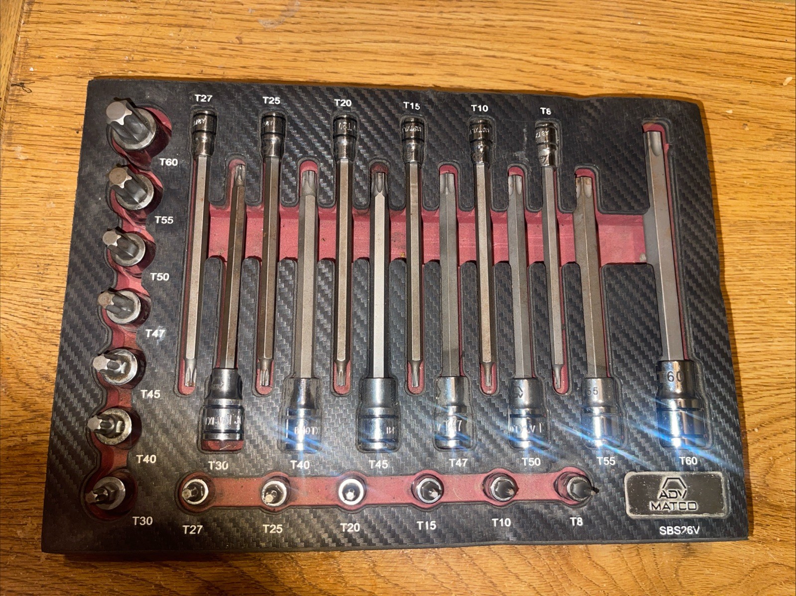 MATCO 1/4″3/8″ and 1/2″dr. 26 Pc. Torx SET 8T thru 60T Pre-owned