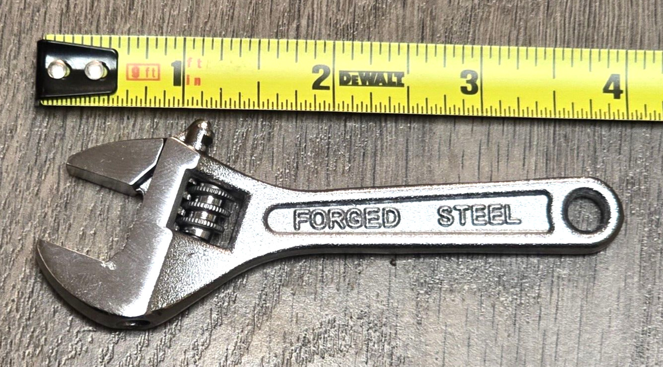 Nice EDC Mini 4″ Heavy Duty Adjustable Wrench, Forged Steel. Opens to 9/16″