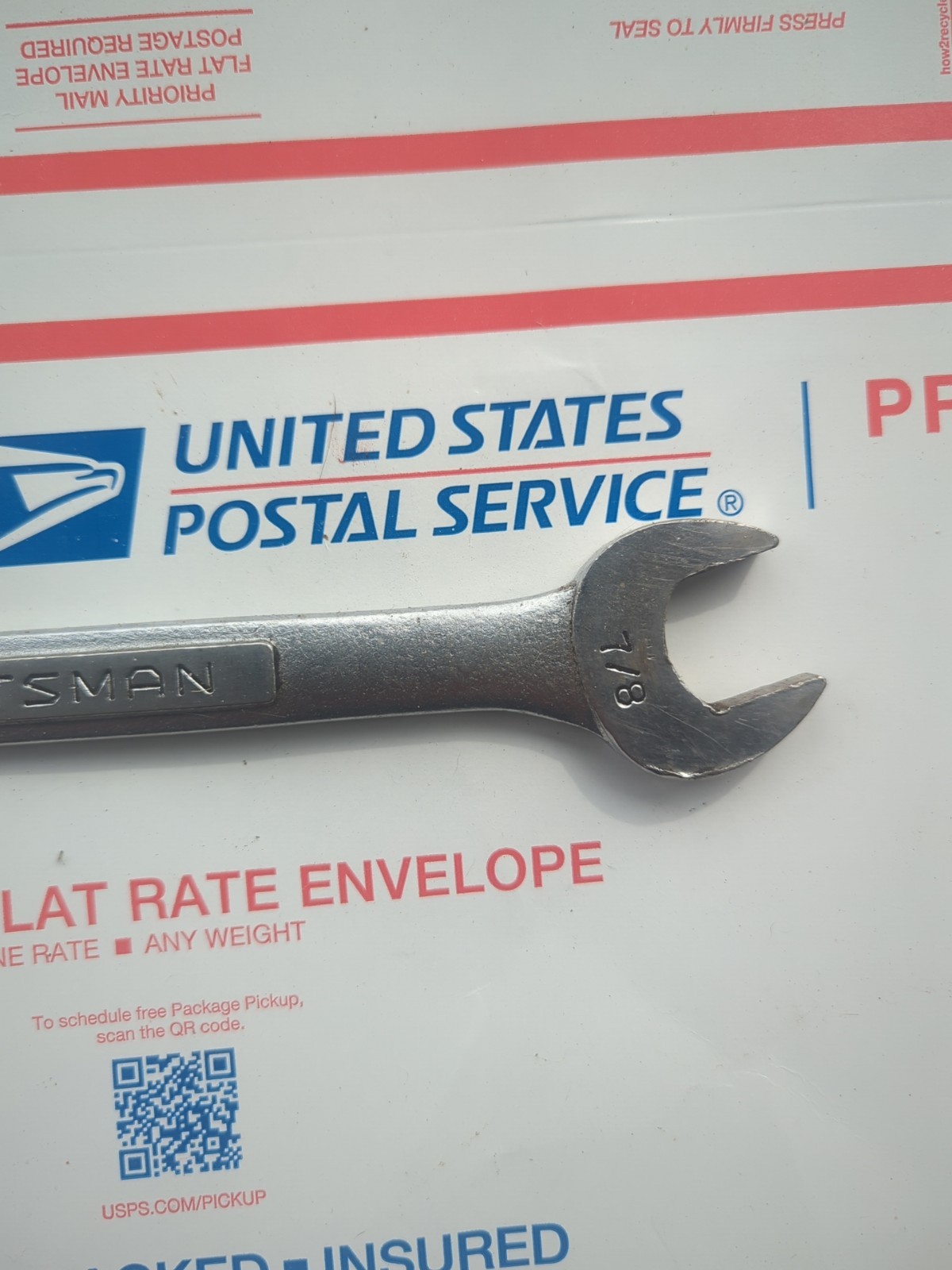 Craftsman 7/8 Inch Combination Wrench W 44703 Vintage USA