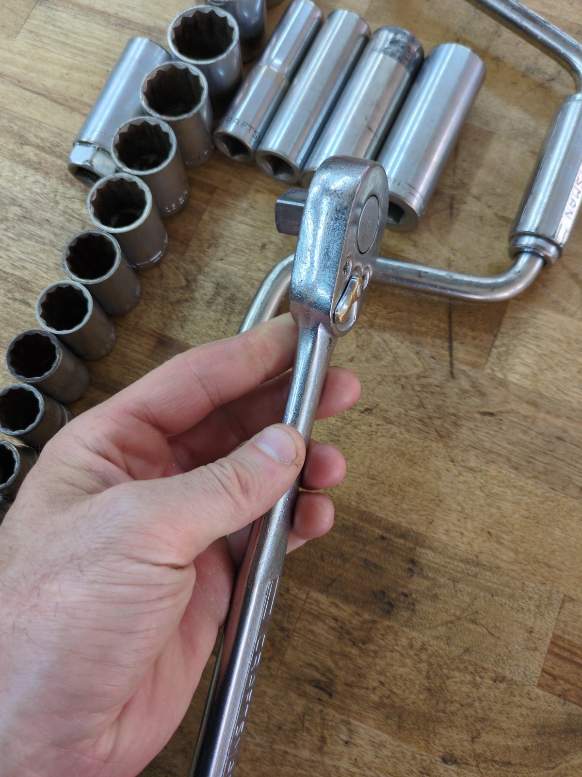 Craftsman Vintage =V= Series 23 Pc Ratchet Socket Set 1/2″ Drive 12 Pt USA