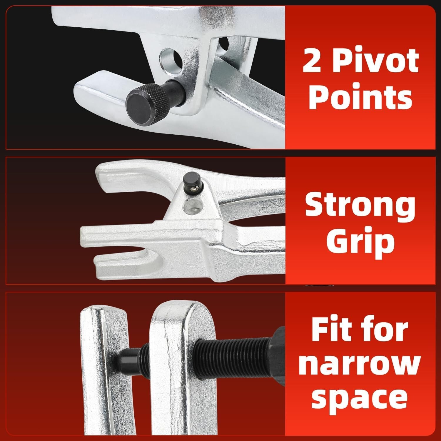 6PCS Front End Service Kit Pitman Arm Puller Ball Joint Tie Rod Removal Tool Set