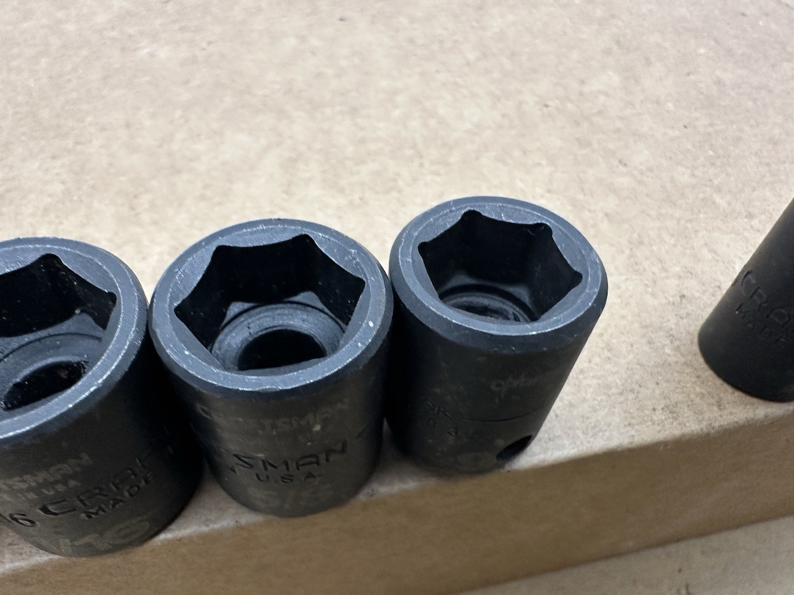 Craftsman GK 1/4″ to 3/4″ 6 Pt Shallow Impact Socket Set 3/8″ Dr 15880 USA *READ