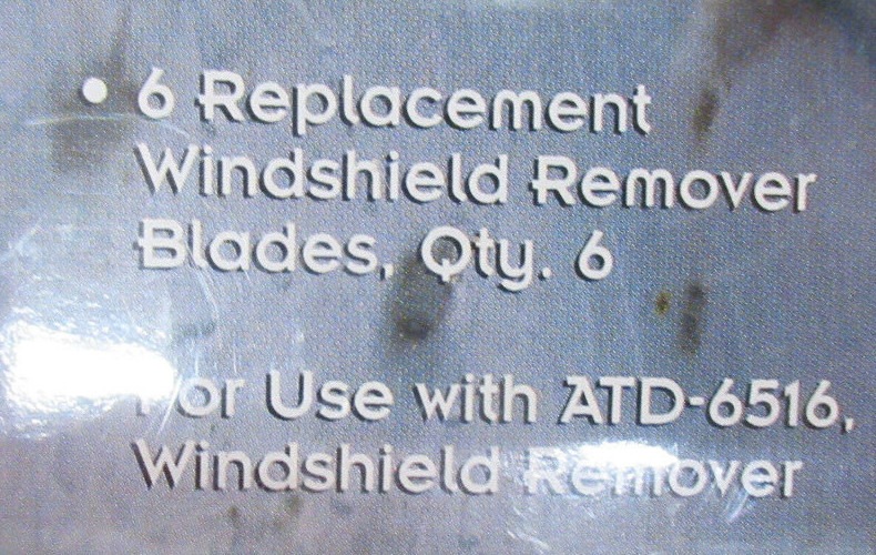ATD 6517 6 REPLACEMENT WINDSHIELD REMOVER BLADES UPC: 663126065171