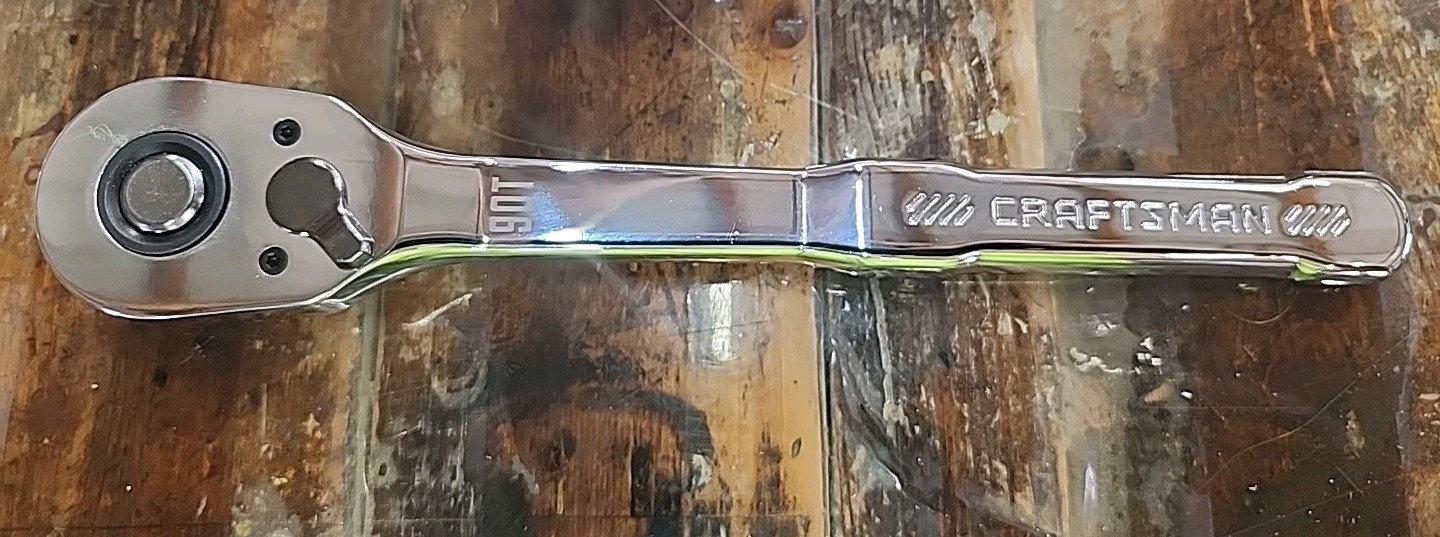 NEW-Craftsman 90 Tooth Low Profile Full Polish 1/2″ Drive Ratchet CMMT86723