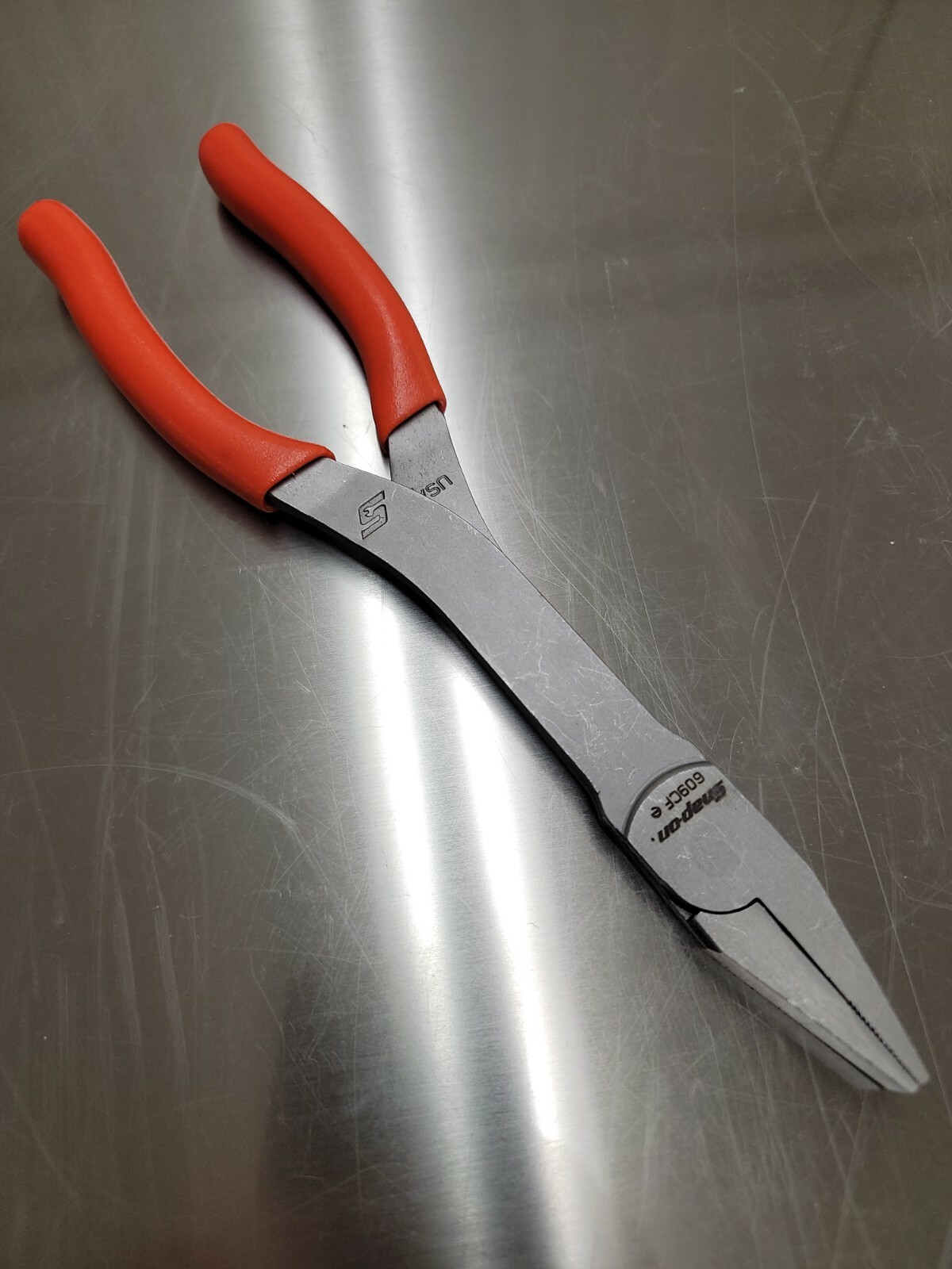 *NEW* Snap On Tools 609CF 9″ Talon Grip Duck Bill Pliers ORANGE Soft Grip