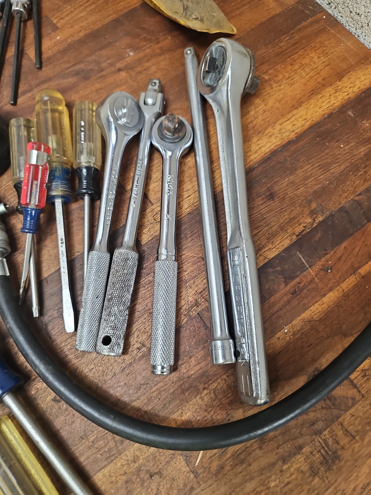 PP25- USA Mechanic tool lot- RATCHETS, WRENCHES, Etc – CRAFTSMAN, PROTO, Etc