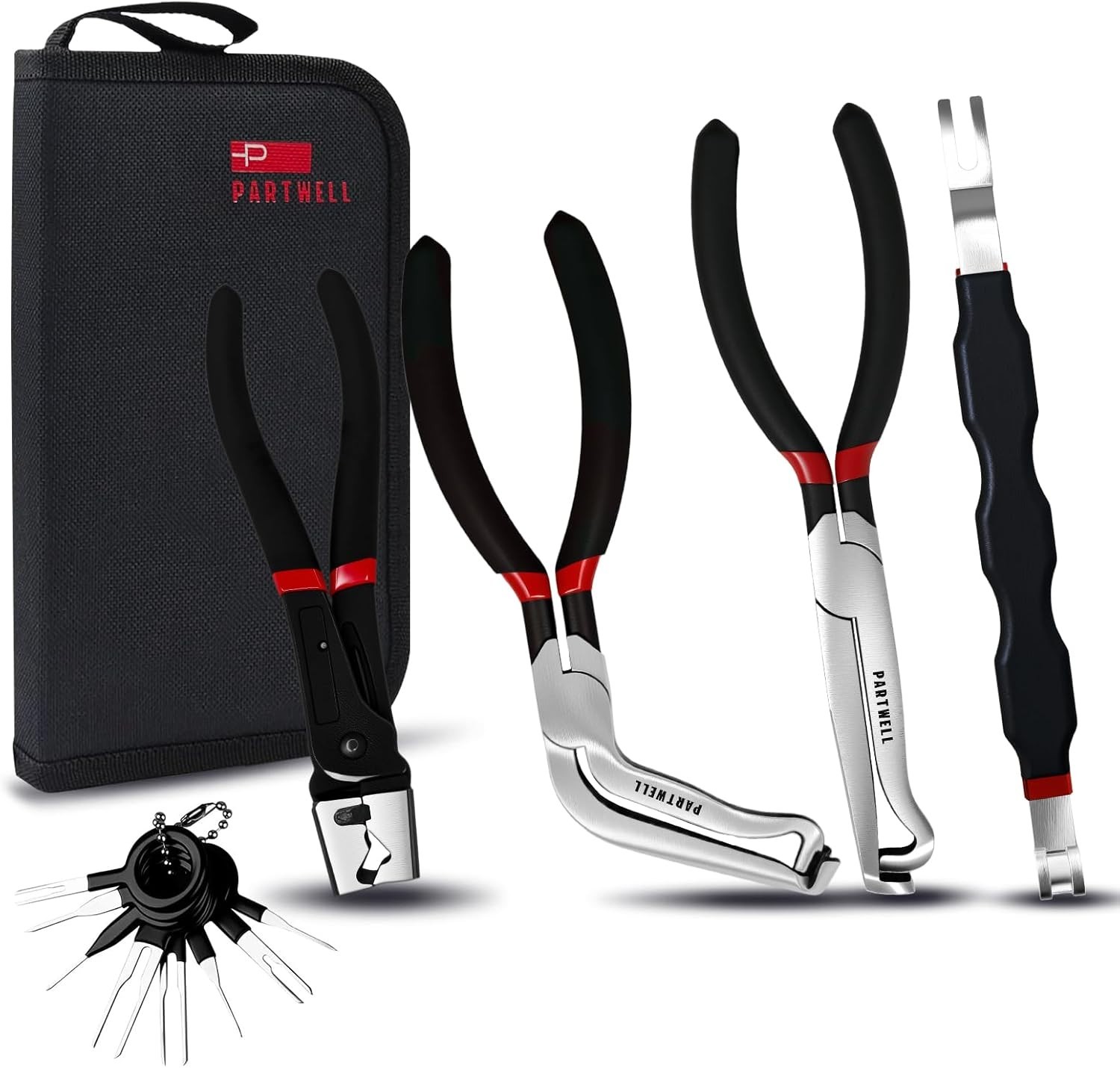 High Carbon Steel Electrical Disconnect Pliers Set: 4PC Car Repair Tool Kit