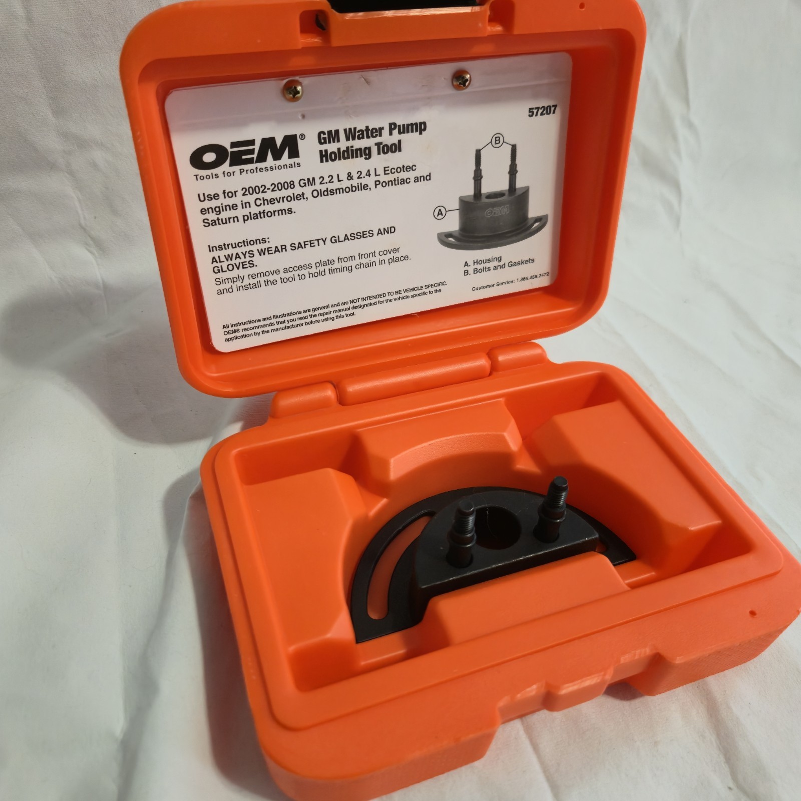 OEMTOOLS 57207 GM Water Pump Holding Tool Ecotec 2.2L 2.4L Chevy Pontiac Saturn
