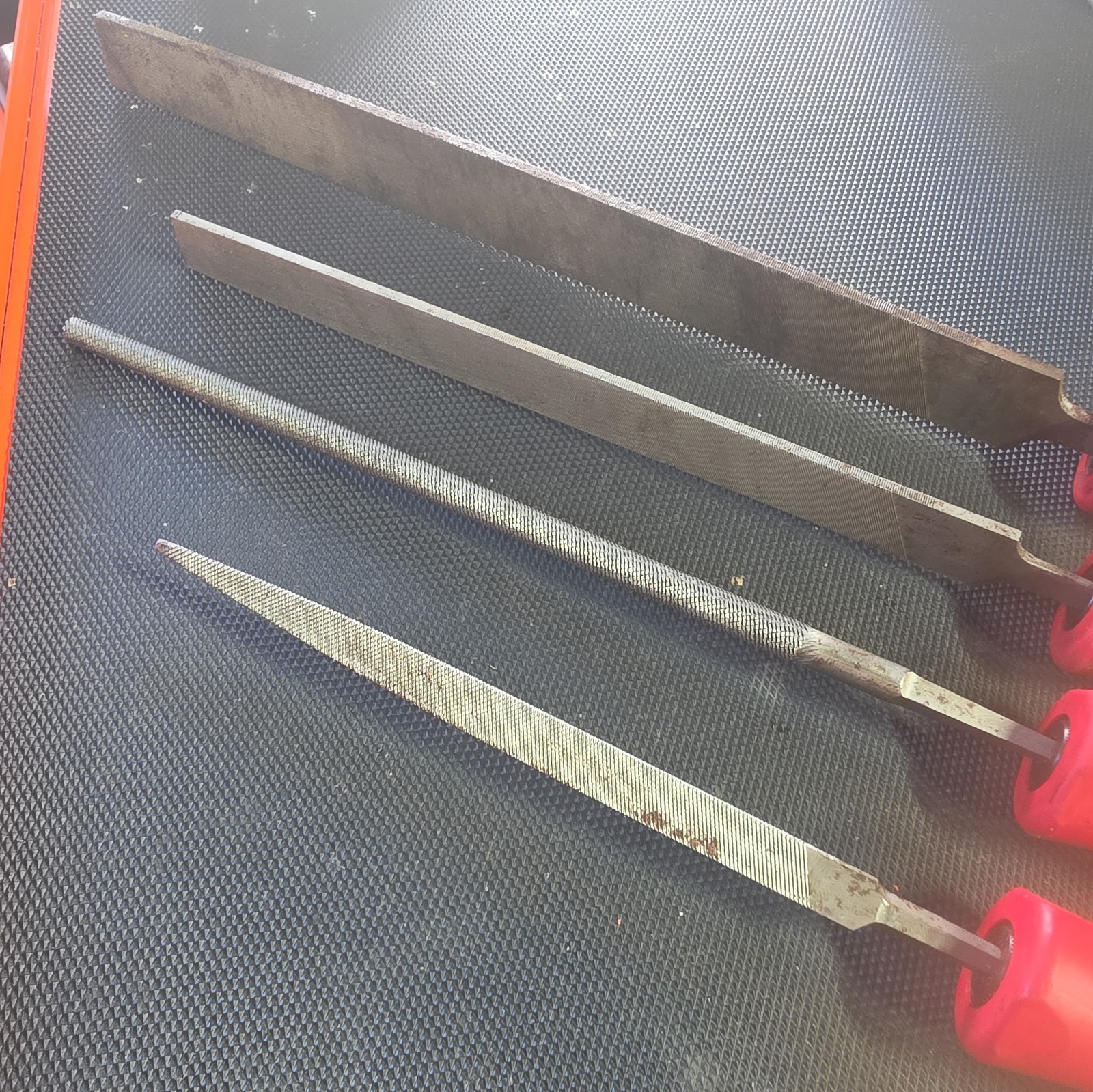 SNAP ON METAL FILE SET AND CASE X 4 GOOD CONDITION, INSTINCT GRIP C0416B