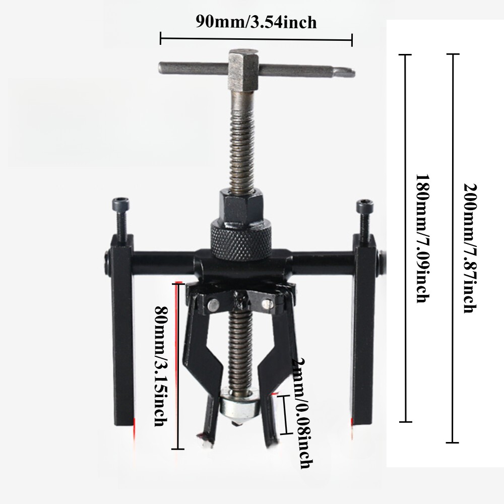 3 jaw Bearing Puller Pilot Blind Set Bushing Gear Small Inner Internal Kit Tool