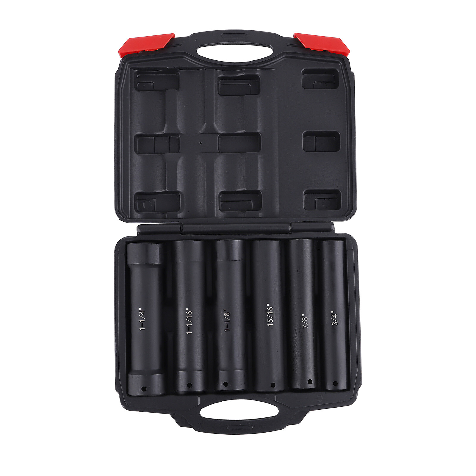 6* 1/2 Inch Drive Heavy Duty Extended Length Extra-Deep Length Impact Socket Set