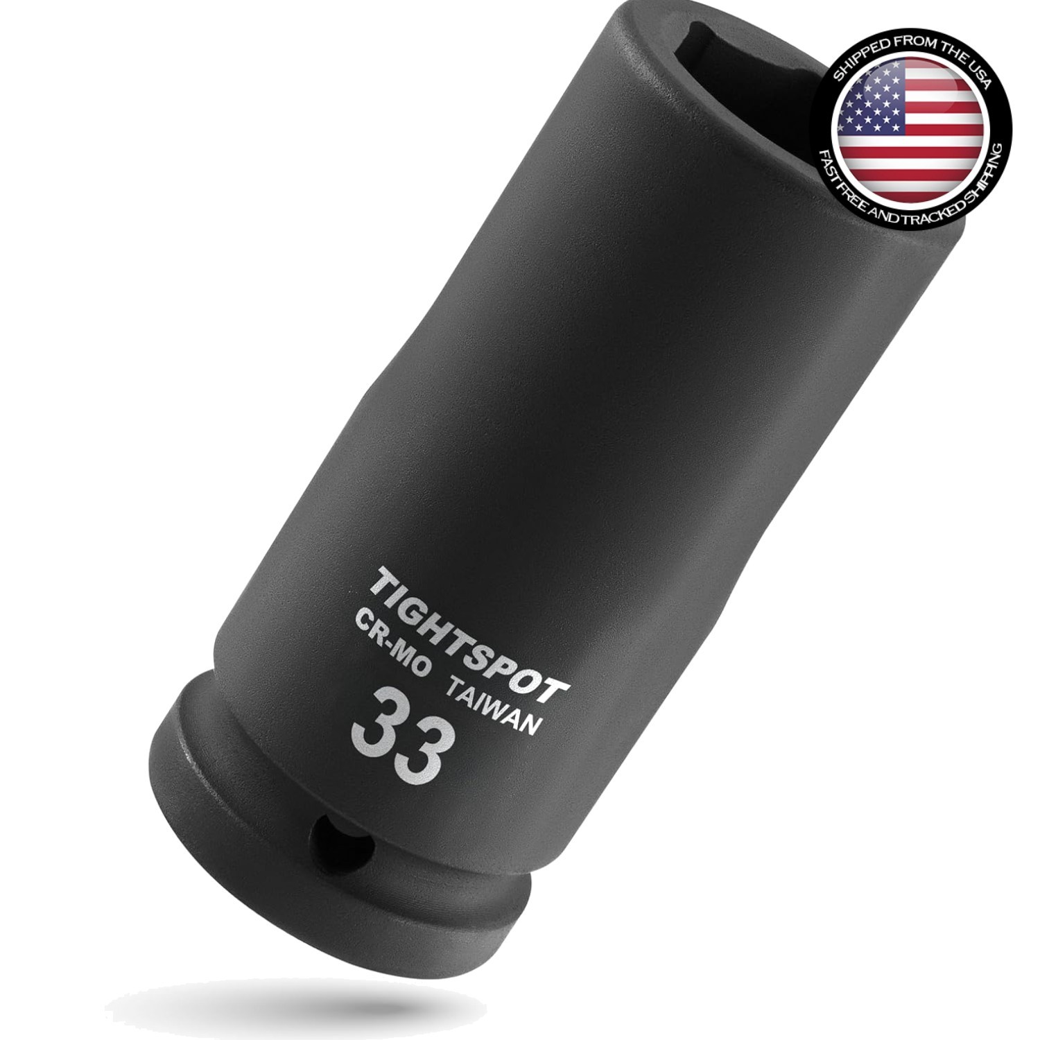 33mm Deep Impact Socket, 1 Inch Drive, Chrome Molybdenum Steel, Manganese Finish